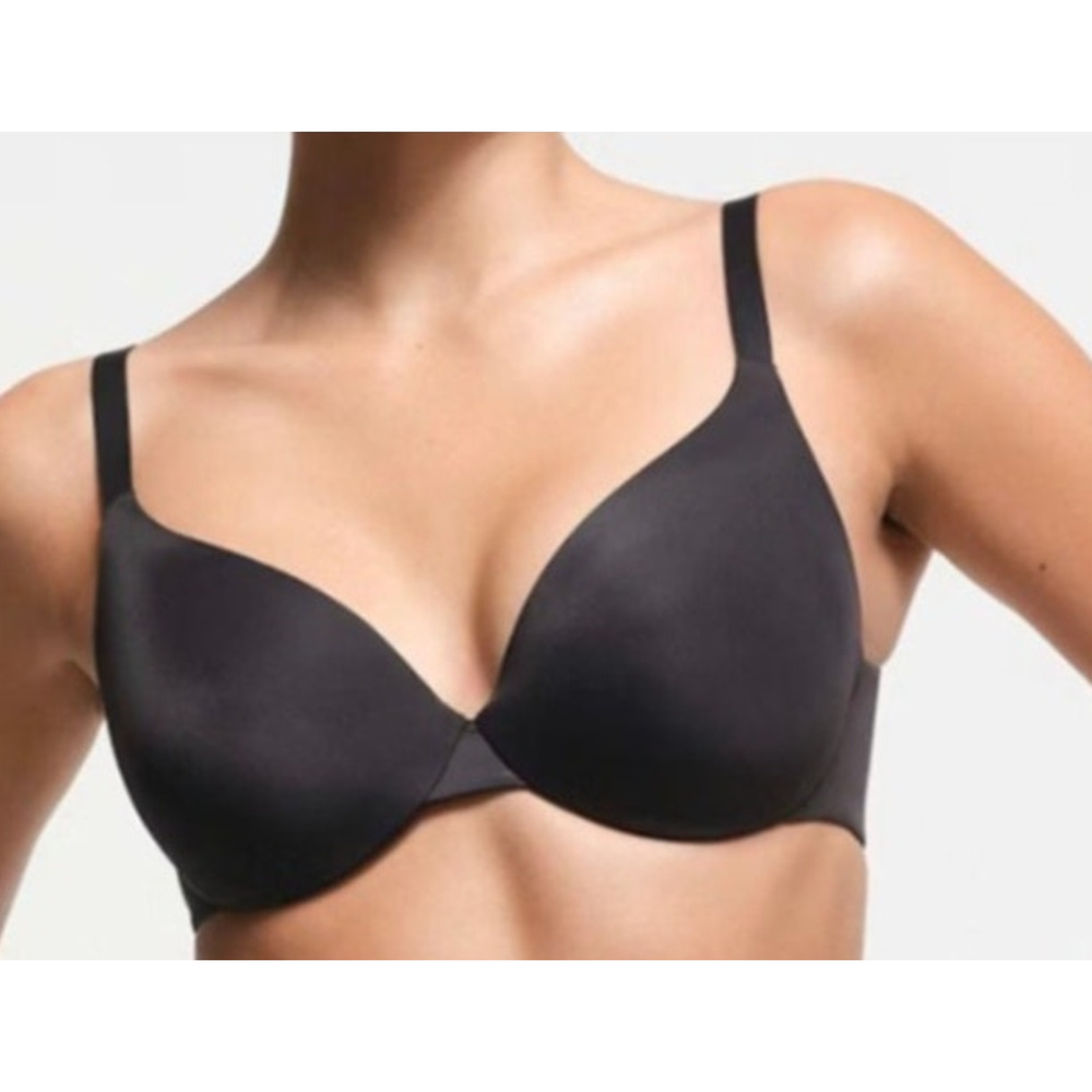 NWT SKIMS Smoothing Intimates Full Coverage Bra ~ Onyx Black 34DD Fast Ship